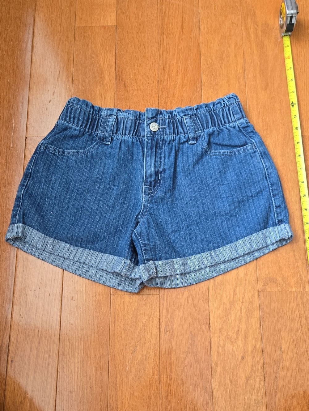 Cat and Jack Denim Rolled Hem Girls Shorts - Blue